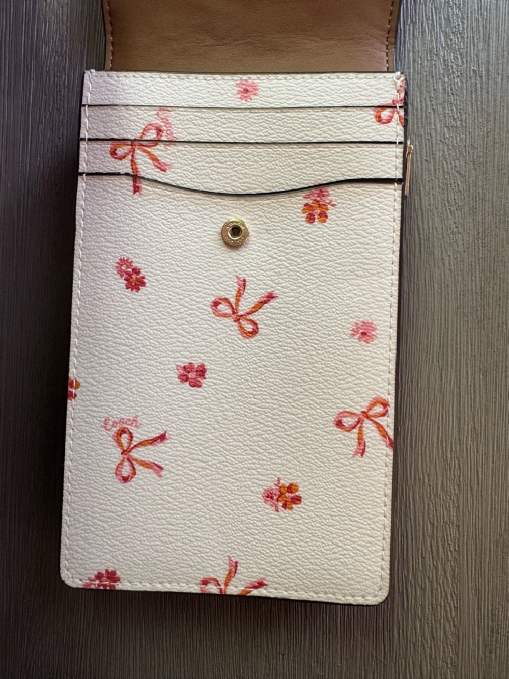 Coach Bow Print Cell Phone Crossbody - Picture 11 of 15